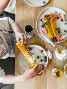 Lemongrass Turmeric Fruit Crepes