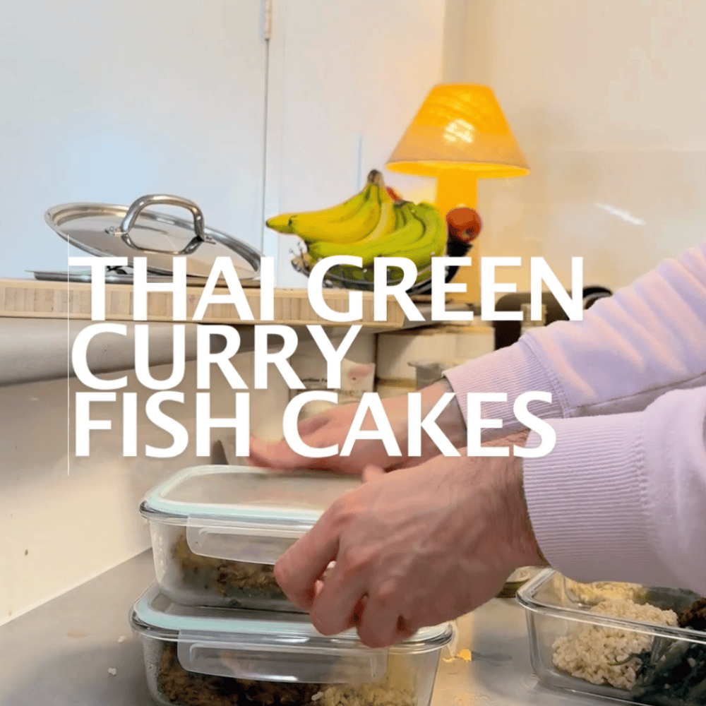 Thai Green Curry Fish Cakes with Brown Rice & Stir-Fried Greens – Meal Prep Series