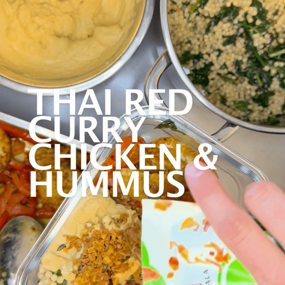 Thai Red Curry Chicken & Hummus Bowls – Meal Prep Series